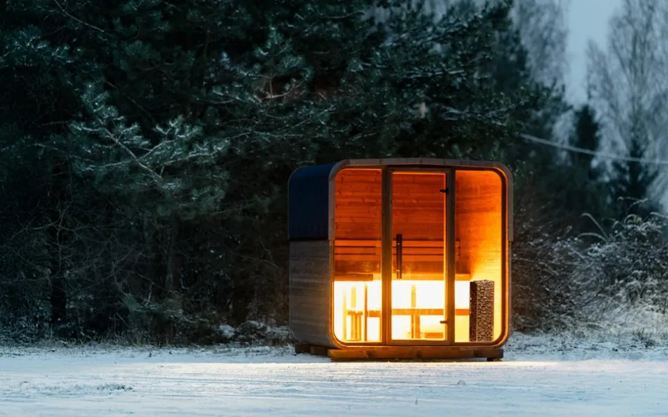 Classic cube sauna