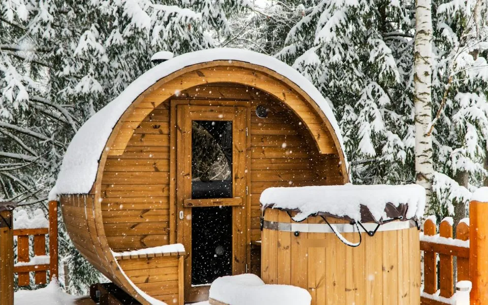 Classic barrel sauna